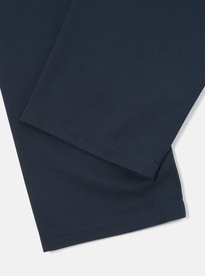 Double Pleat Pant In Navy Twill Men Universal Works Cotton Twill