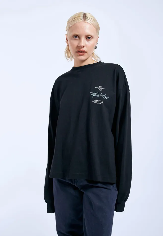 Dr Denim Longsleeves Women Lily Long Sleeve 8211 Black THX Black Thx