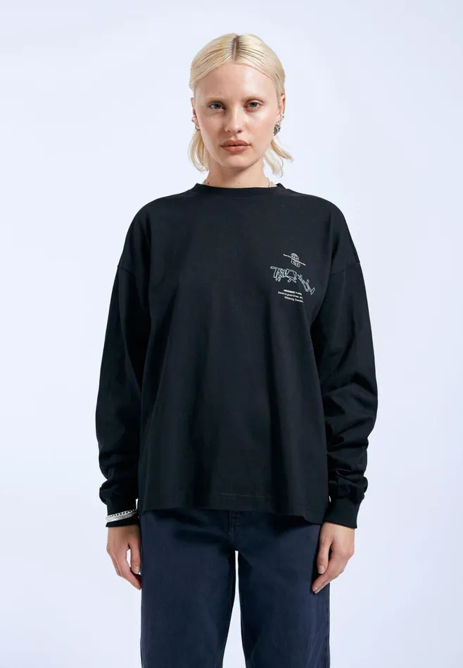 Dr Denim Longsleeves Women Lily Long Sleeve 8211 Black THX Black Thx