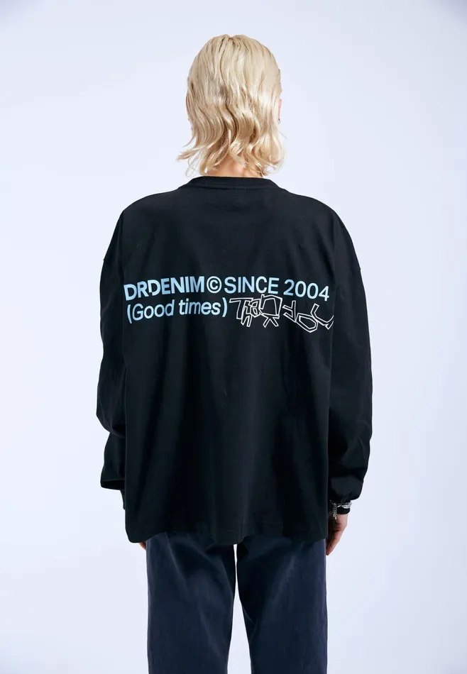 Dr Denim Longsleeves Women Lily Long Sleeve 8211 Black THX Black Thx