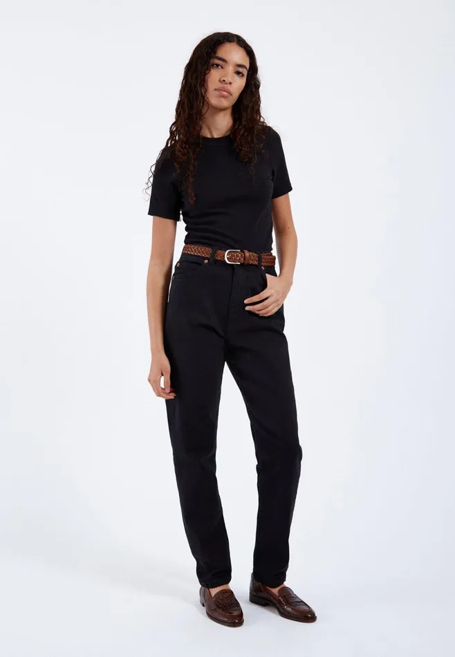 Dr Denim Mom Jeans Women Nora 8211 Washed Black Stretch Washed Black Stretch