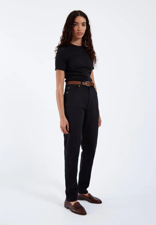 Dr Denim Mom Jeans Women Nora 8211 Washed Black Stretch Washed Black Stretch
