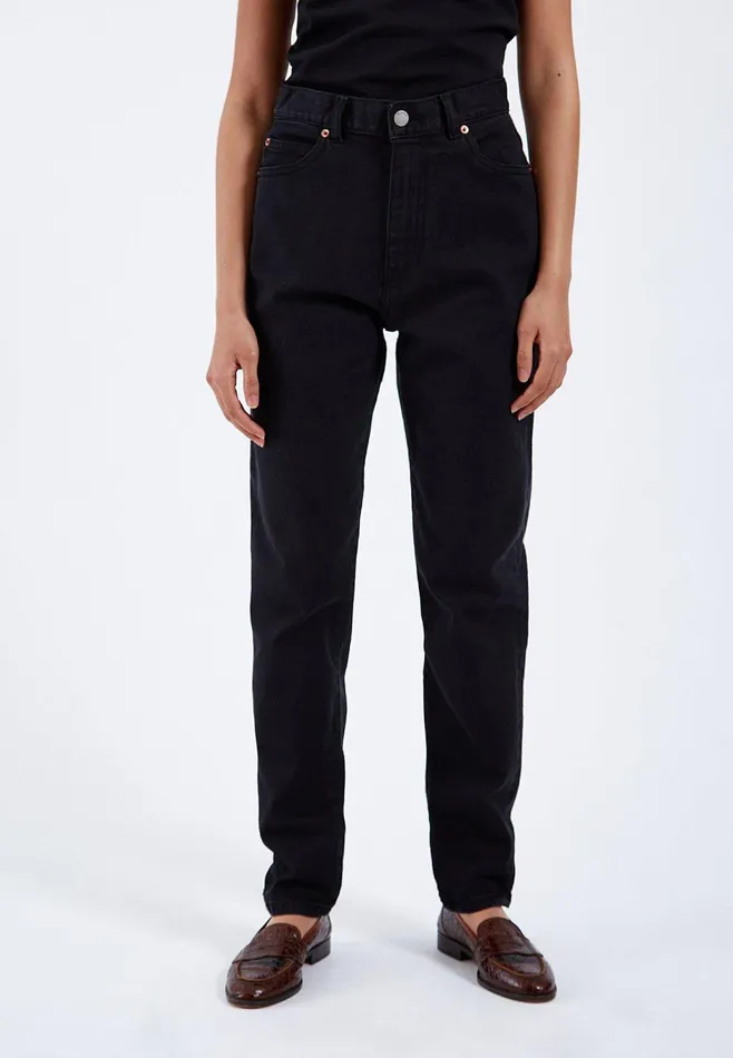 Dr Denim Mom Jeans Women Nora 8211 Washed Black Stretch Washed Black Stretch