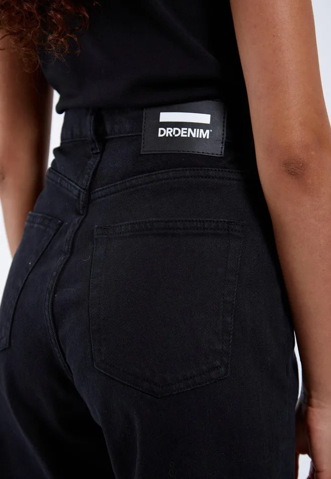 Dr Denim Mom Jeans Women Nora 8211 Washed Black Stretch Washed Black Stretch