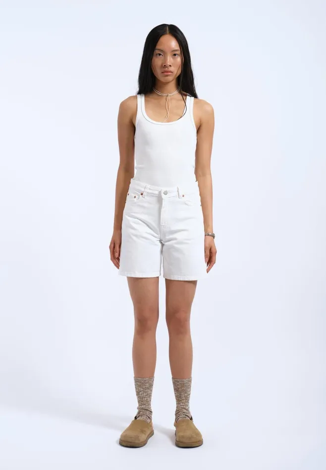 Dr Denim Shorts Women Arch Shorts 8211 White White