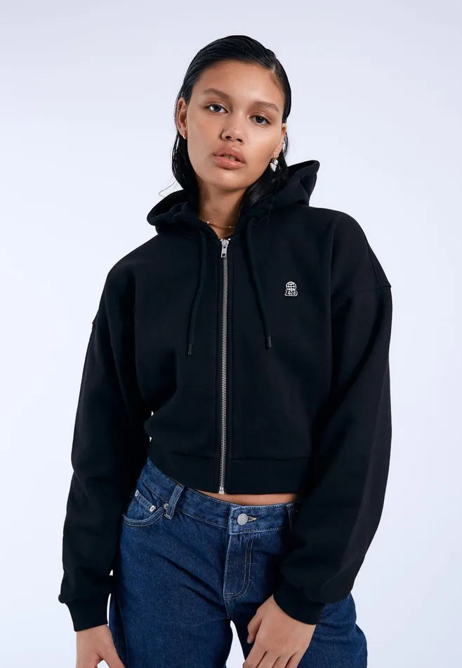 Dr Denim Sweatshirts and Hoodies Women Ethel Zip Hoodie 8211 Black DD Global Black Dd Global