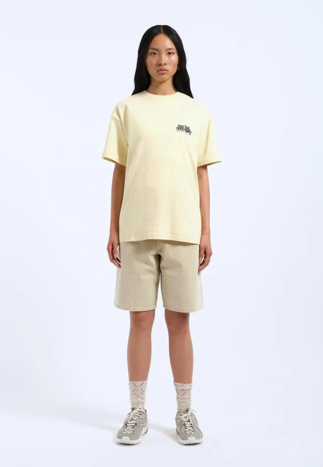 Dr Denim Tees and Longsleeves Men Trooper Tee 8211 Light Yellow Flower Times Light Yellow Flower Times