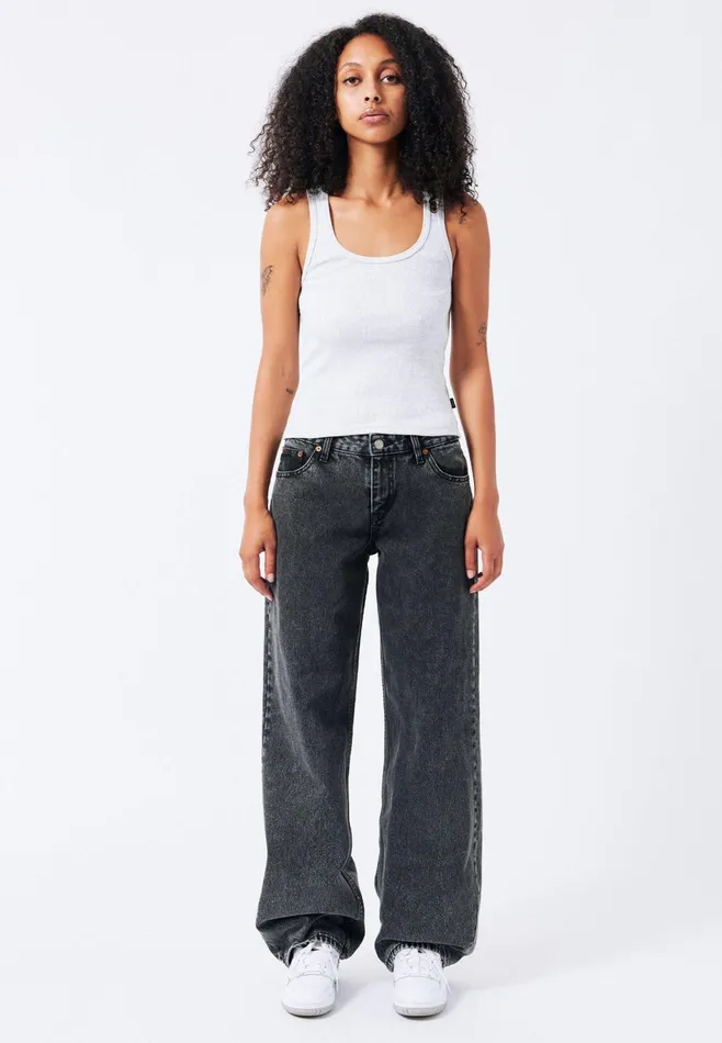 Dr Denim Tees and Tanks Women Nyla Top 8211 Light Grey Melange Light Grey Melange