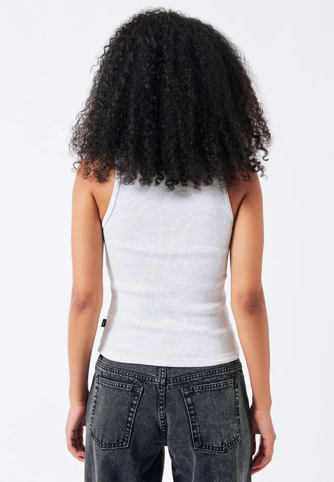 Dr Denim Tees and Tanks Women Nyla Top 8211 Light Grey Melange Light Grey Melange