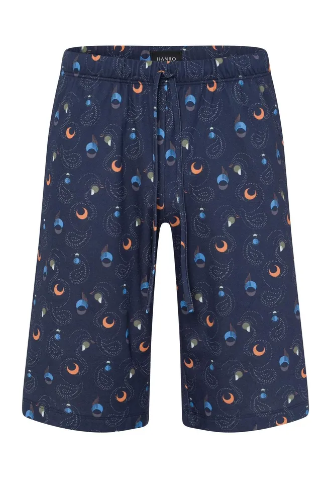 Drawstring Cotton Shorts Galaxy Print Men HANRO Pajama Bottoms