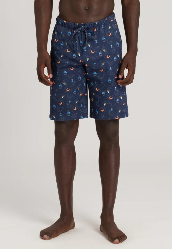 Drawstring Cotton Shorts Galaxy Print Men HANRO Pajama Bottoms