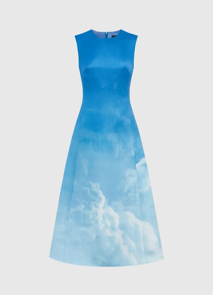 Dresses and Jumpsuits LEO LIN Women Cleo Sleeveless Midi Dress 8211 Aerial Print