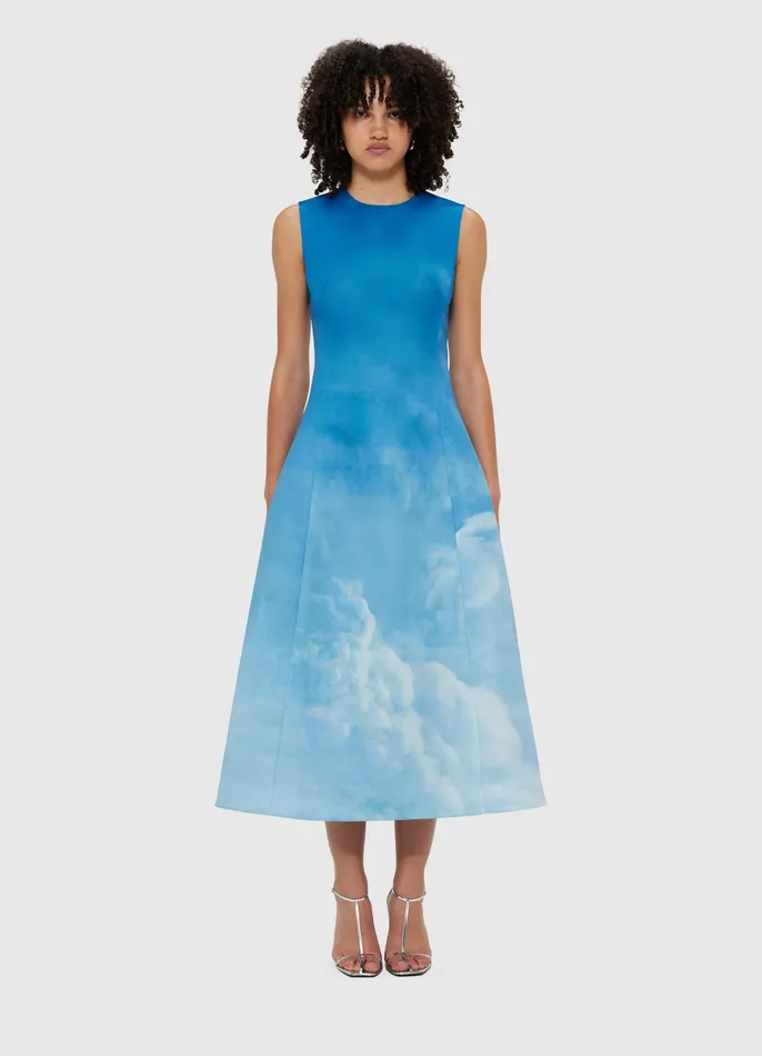 Dresses and Jumpsuits LEO LIN Women Cleo Sleeveless Midi Dress 8211 Aerial Print