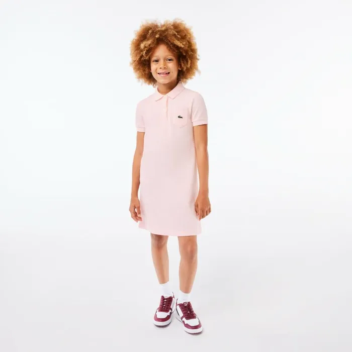Dresses and Skirts Kids Lacoste Kids039 Cotton Polo Dress Light Pink T03
