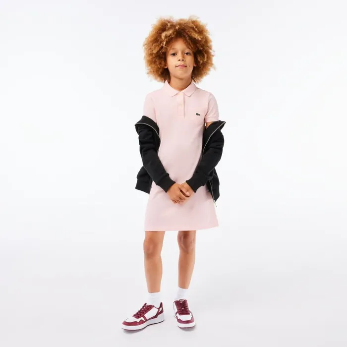 Dresses and Skirts Kids Lacoste Kids039 Cotton Polo Dress Light Pink T03