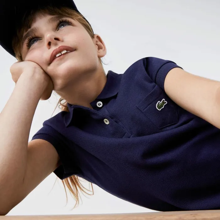 Dresses and Skirts Kids Lacoste Kids039 Cotton Polo Dress Navy Blue 166