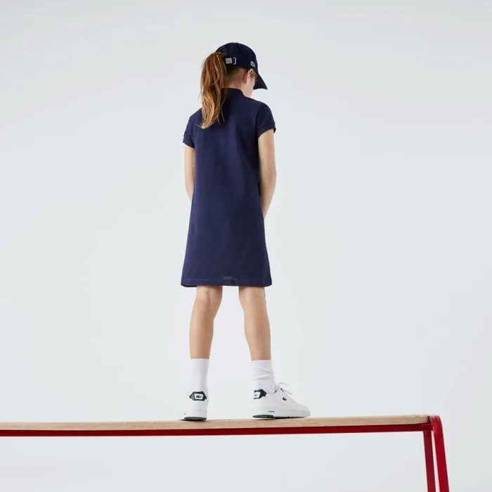 Dresses and Skirts Kids Lacoste Kids039 Cotton Polo Dress Navy Blue 166
