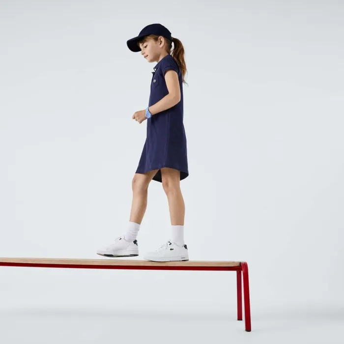 Dresses and Skirts Kids Lacoste Kids039 Cotton Polo Dress Navy Blue 166