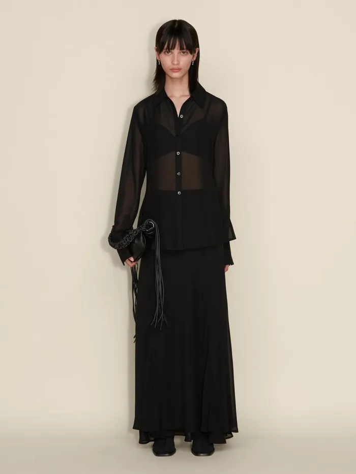Dresses and Skirts Women Holzweiler Evy Chiffon Skirt Black
