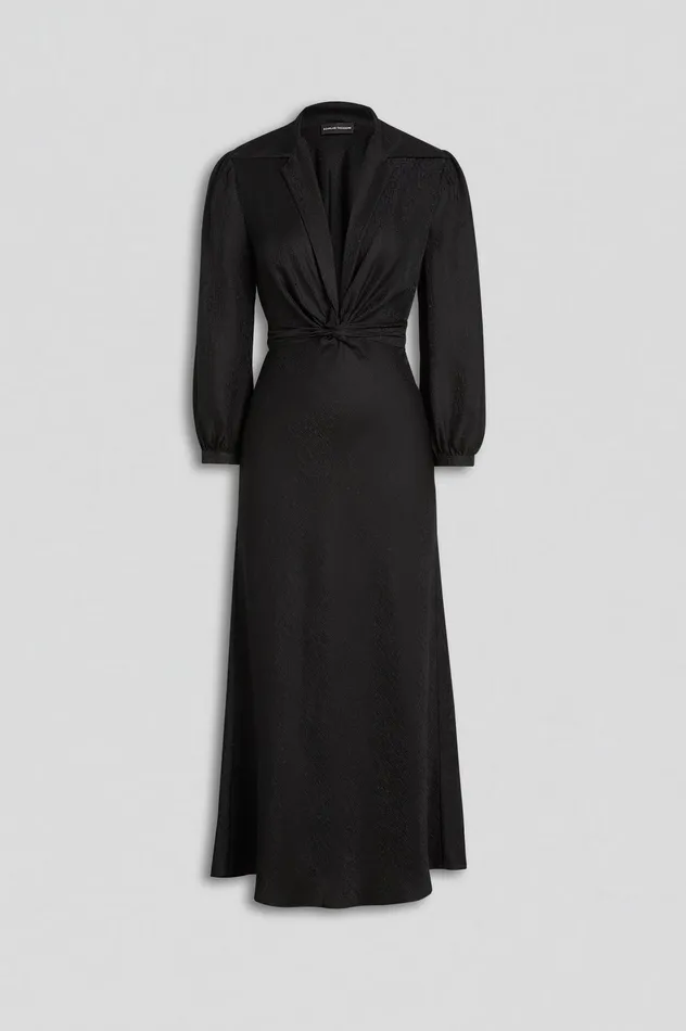 Dresses SILK TURBAN TWIST DRESS BLACK 8211 Scanlan Theodore Women Dresses SILK TURBAN TWIST DRESS BLACK 8211 Scanlan Theodore Women