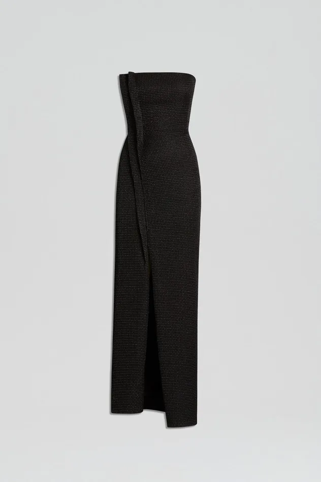 Dresses Women TINSEL GINGHAM GOWN BLACK Scanlan Theodore Dresses Women TINSEL GINGHAM GOWN BLACK Scanlan Theodore