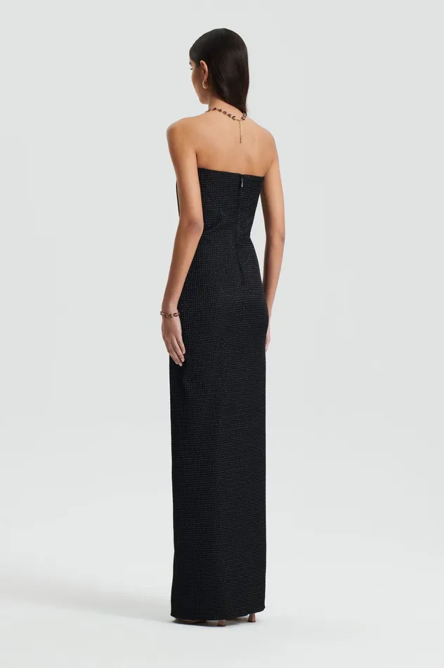 Dresses Women TINSEL GINGHAM GOWN BLACK Scanlan Theodore Dresses Women TINSEL GINGHAM GOWN BLACK Scanlan Theodore