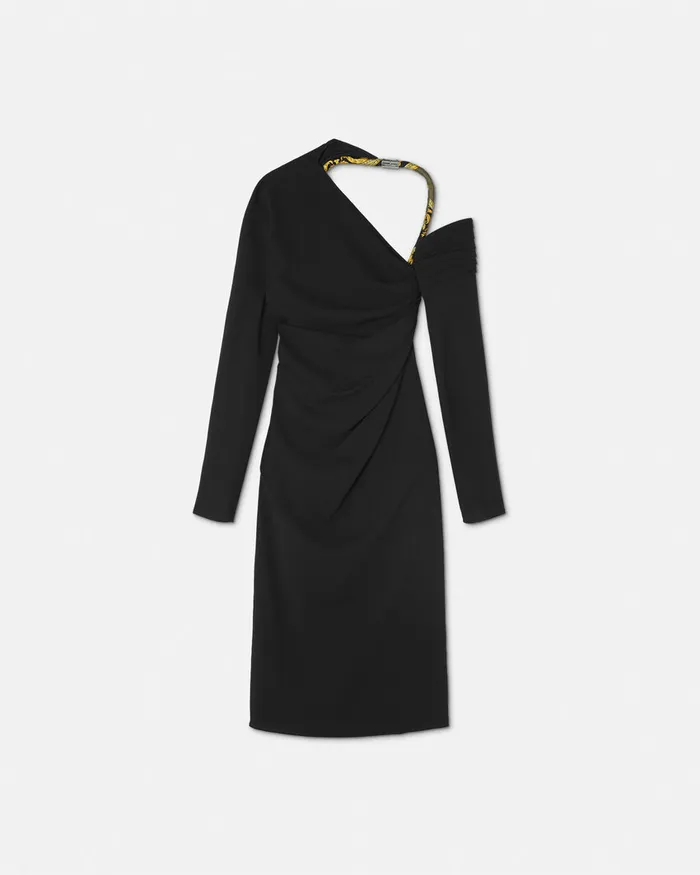 Dresses Women Versace La Coupe Des Dieux Midi Dress Black