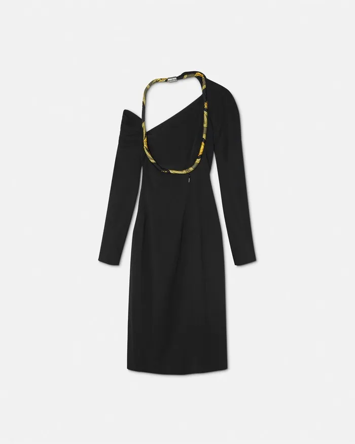 Dresses Women Versace La Coupe Des Dieux Midi Dress Black