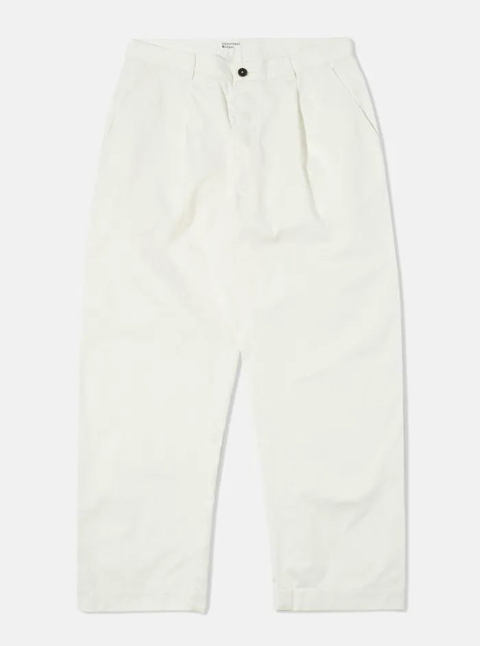 Duke Pant In Ecru Twill Men Universal Works Trousers
