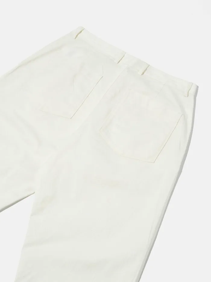 Duke Pant In Ecru Twill Men Universal Works Trousers