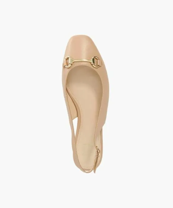Dune London Ballet Pumps Women Halleys Blush Square Toe Slingback Ballet Flats Neutral