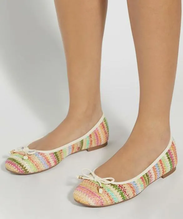 Dune London Ballet Pumps Women Hallo Multi Wide Fit CharmDetail Ballet Shoes Multi