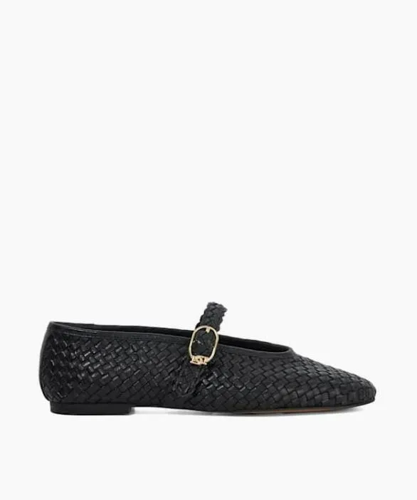 Dune London Ballet Pumps Women Headline Black Leather Woven Mary Jane Ballet Flats Metallic Dune London Ballet Pumps Women Headline Black Leather Woven Mary Jane Ballet Flats Metallic