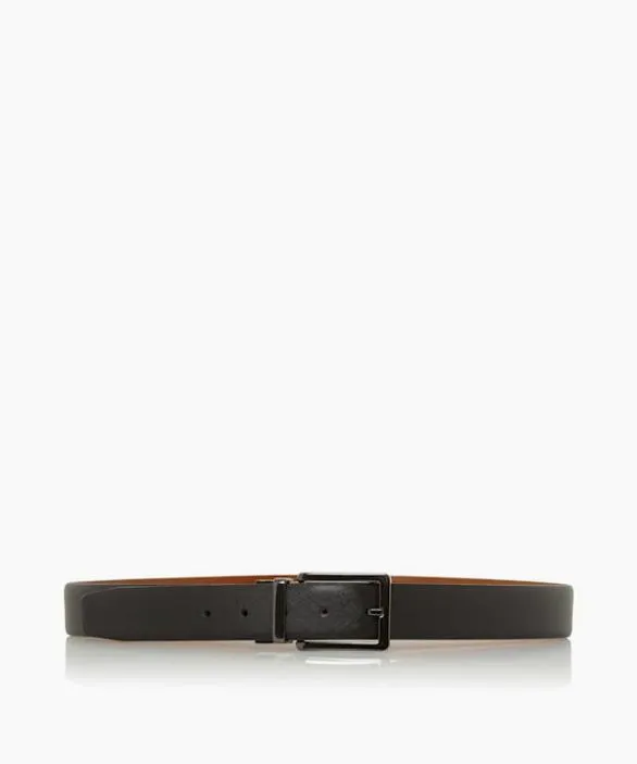 Dune London Belts Men Opra Tan Reversible Leather Belt Brown