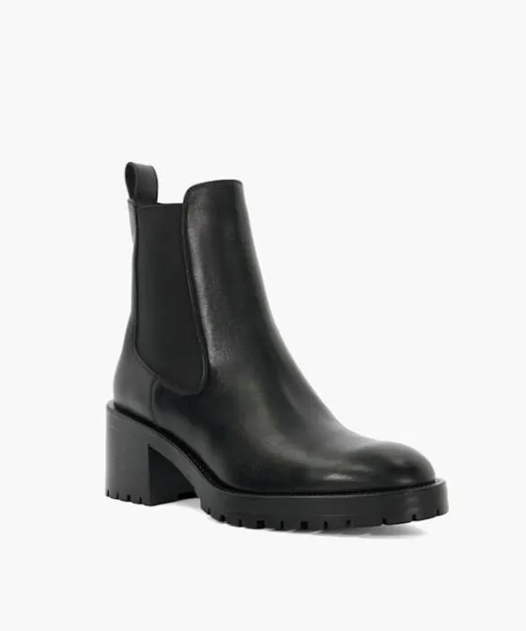 Dune London Black Boots Women Positivity Black Chunky Block Heel Chelsea Boots Black