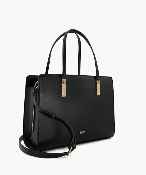 Dune London Black Handbags Women Denbeigh Black Branded Tote Bag Black