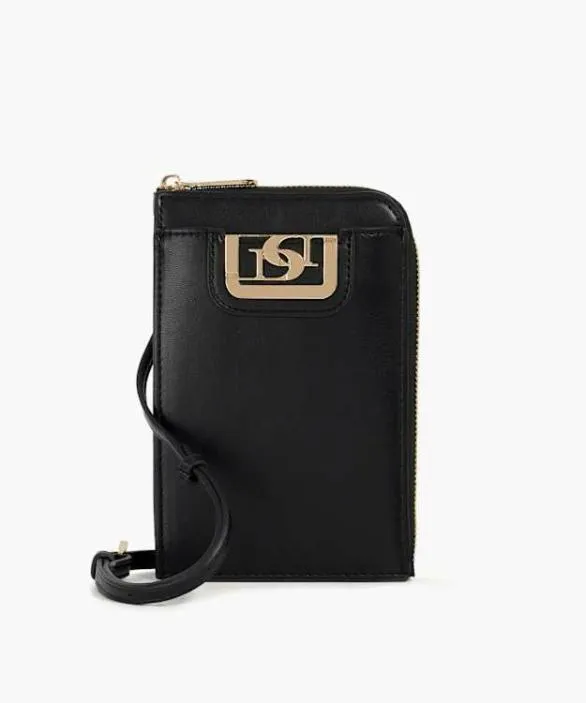 Dune London Black Handbags Women Standing Black Logo Mirror Zip Purse Black