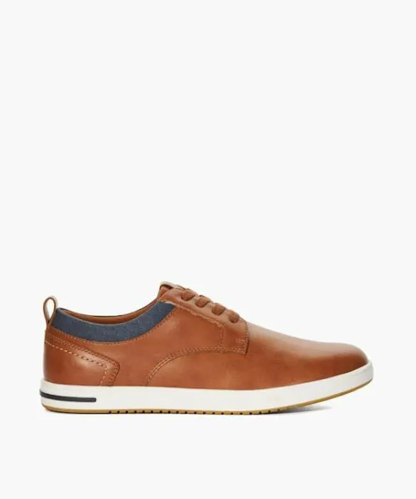 Dune London Brown Shoes Men Travels Tan Lace Up Trainers Brown