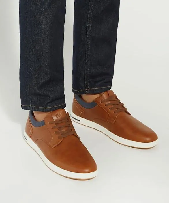 Dune London Brown Shoes Men Travels Tan Lace Up Trainers Brown