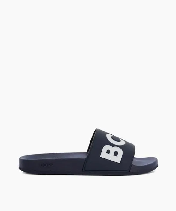 Dune London Casual Sandals Men Aryeh Navy Branded OpenToe Sliders Blue