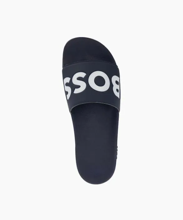 Dune London Casual Sandals Men Aryeh Navy Branded OpenToe Sliders Blue