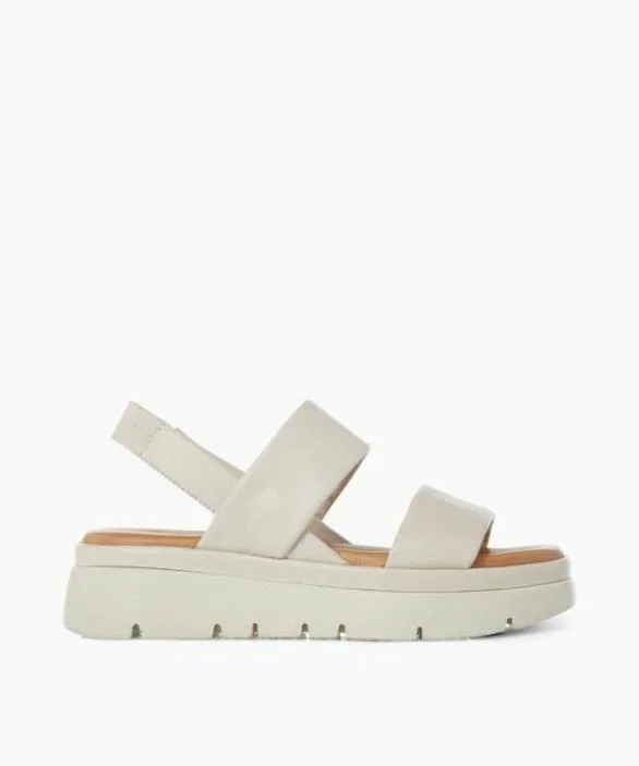 Dune London Chunky Sandals Women Location Ecru Padded Flatform Sandals White