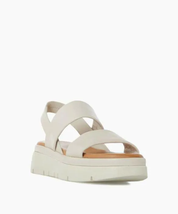 Dune London Chunky Sandals Women Location Ecru Padded Flatform Sandals White