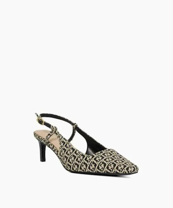 Dune London Court Shoes Women Dancing Black Slingback Court Shoes Blackwhite