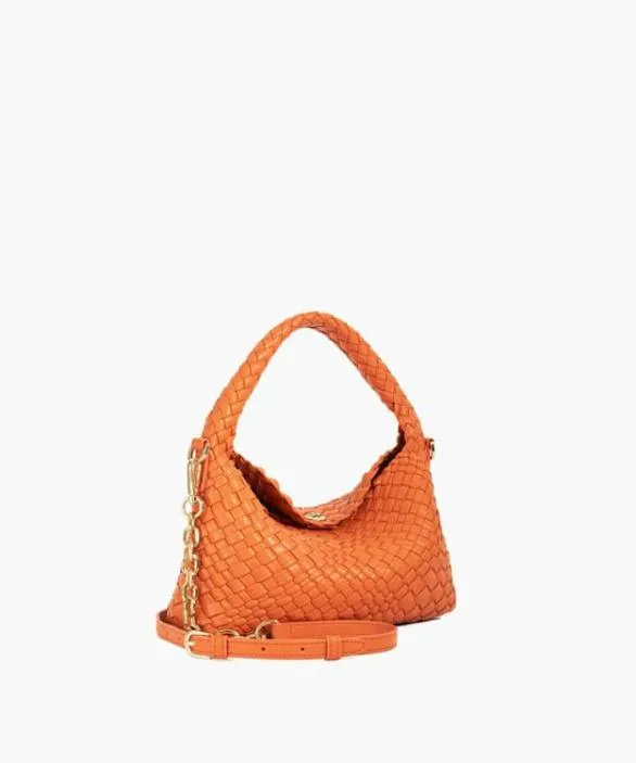 Dune London Deliberate Bags Women Dinkydeliberate Orange Mini Woven Grab Bag Blue