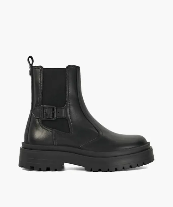 Dune London Flat Boots Women Bintl Milla Ch Black Leather Chelsea Boots Black Dune London Flat Boots Women Bintl Milla Ch Black Leather Chelsea Boots Black