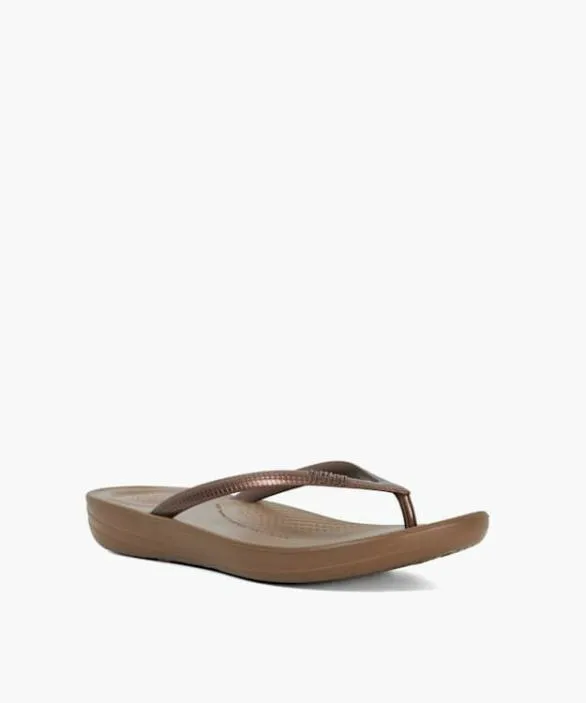 Dune London Flat Sandals Women Iqushion Ergono Bronze Ergonomic Flip Flops Pink