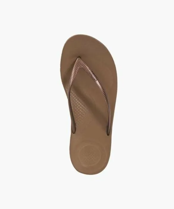 Dune London Flat Sandals Women Iqushion Ergono Bronze Ergonomic Flip Flops Pink
