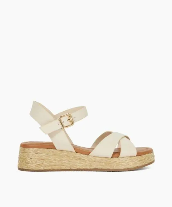 Dune London Flat Sandals Women Littleton Ecru Leather Raffia Flatform Sandals Neutral Dune London Flat Sandals Women Littleton Ecru Leather Raffia Flatform Sandals Neutral