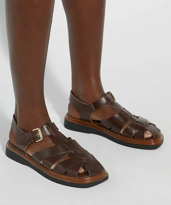 Dune London Gladiator Sandals Women Lisherman Dark Red Chunky Flatform Sandals Red